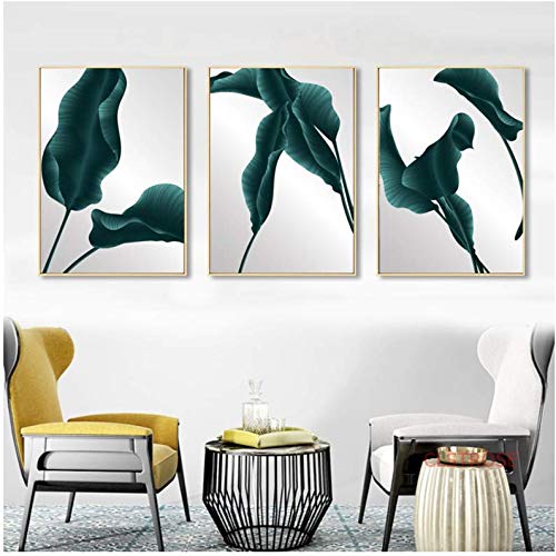 Toile de Monstera minimaliste 50x70cm sans cadre pour habiller facilement un grand mur vide