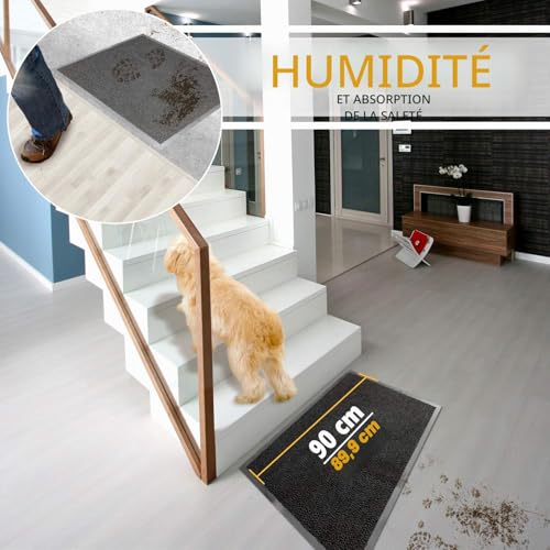 Tapis de porte extérieur imperméable et lavable grand format 60x90cm - 7
