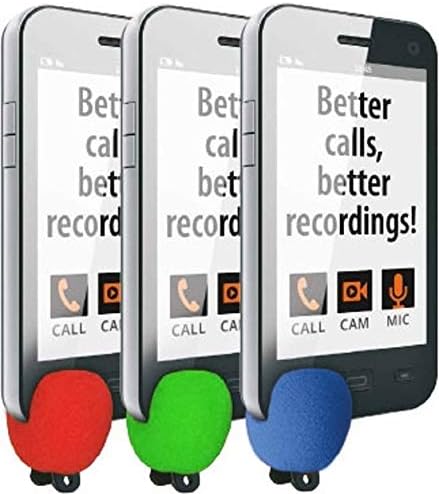 The Original Windblocker Removes Wind Noise from Most Smartphones and Tablets Red/Blue/Green