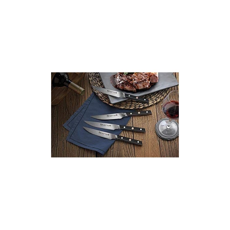 Cangshan TC Series 1021066 Swedish 14C28N Steel Forged 4-Piece Steak Knife Set