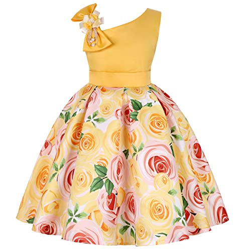 2T-9T Off Shoulder Flower Girls Dress Pageant Party Floral Formal Dresses
