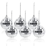 Rocutus Paquete de 6 bolas de discoteca de espejo, accesorios de juego (2.4 pulgadas)