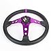 Auto Dynasty 350mm Purple 6-Bolt Spoke Purple Stitched PVC Leather Racing Steering Wheel