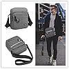 Hjkiopc Shoulder bag for Men Crossbody Small Shoulder Bag Portable mobile phone coin bag/Travel Utility Work Practical Handy Mens (Gery) #5