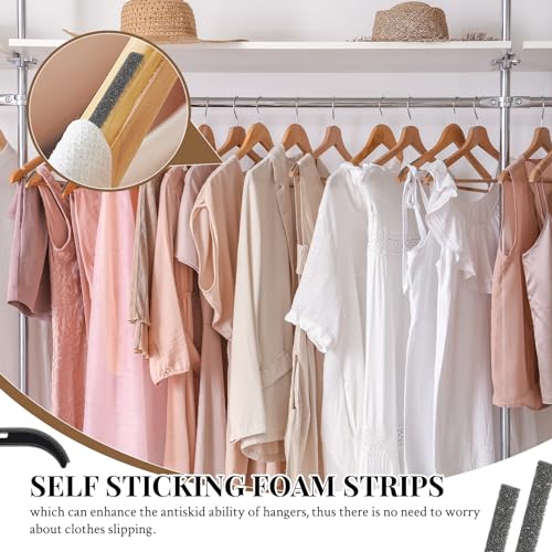 Schaumstoffstreifen mit Klebstoff für Kleiderbügel, rutschfestes Schaumstoffband, selbstklebende Schaumstoffstreifen, 200 Stück (100 Stück)