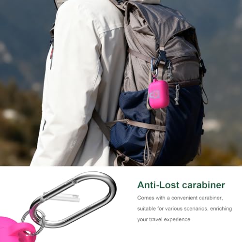 Image of R-fun for AirPods Pro 3rd Generation Case with Cleaner Kit, Soft Silicone Protective Case Cover for Apple AirPod Pro 3 for Women Men, AirPods Pro Case Accessories with Keychain, Rose Pink