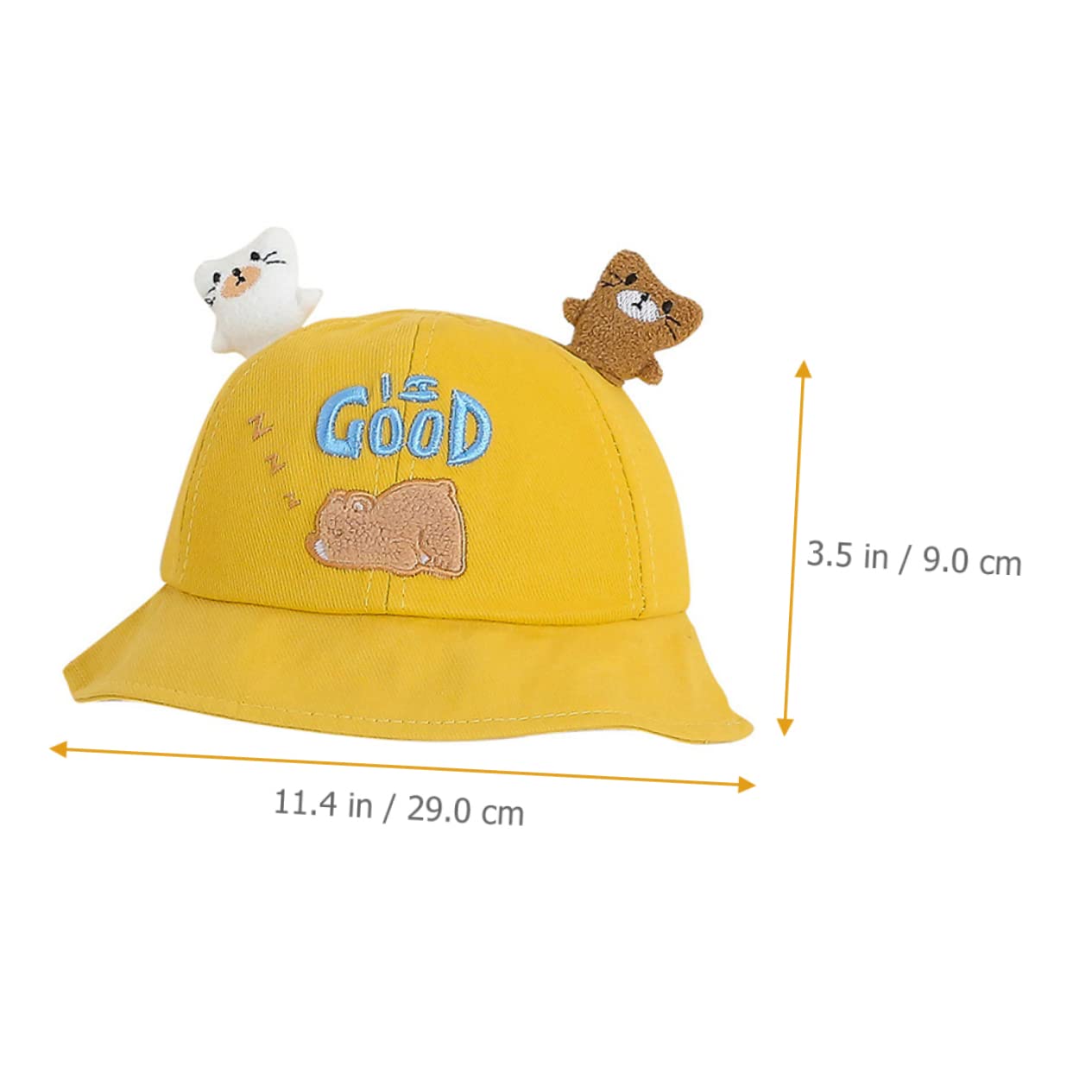 BESPORTBLE Sombrero de Sol de Dibujos Animados con Ancha Gorro Niñas Protección UV Actividades Aire y Camping