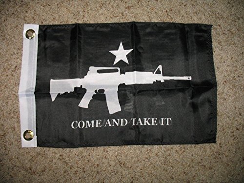 Nra Ar-15 M4 Black Come And Take It Double Sided 2Ply Boat Car Bike Flag