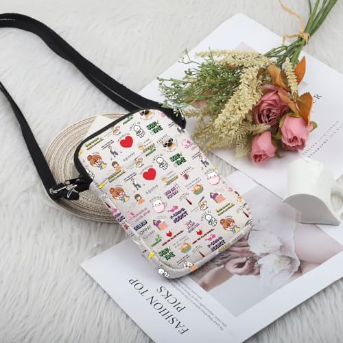 PWHAOO Korean Drama Lover Gift K Kdrama Quotes Crossbody Bag K Drama Mom Travel Bag Korean Drama Addict Gift3