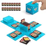 doepeBAE Games Storage Case Compatible for Nintendo Switch - Video Game Card Holde Protective Storage System Game Card Organizer Travel Container Box Hard Shell with 16 Game Card Slots (Z Blue 16)