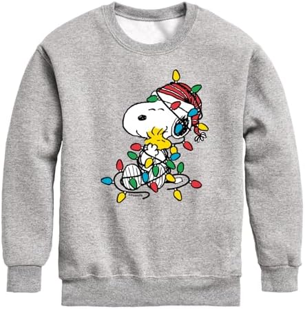 Amazon.com: Peanuts - Snoopy Woodstock Christmas Lights - Boys Crew ...
