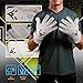 EAGLE STRIKE Goalkeeper Goalie Gloves| Soccer Gloves with Wrist Support | Soccer Goalkeeper Gloves for Adult, Youth and Junior for Professional Football Training (White, 6)