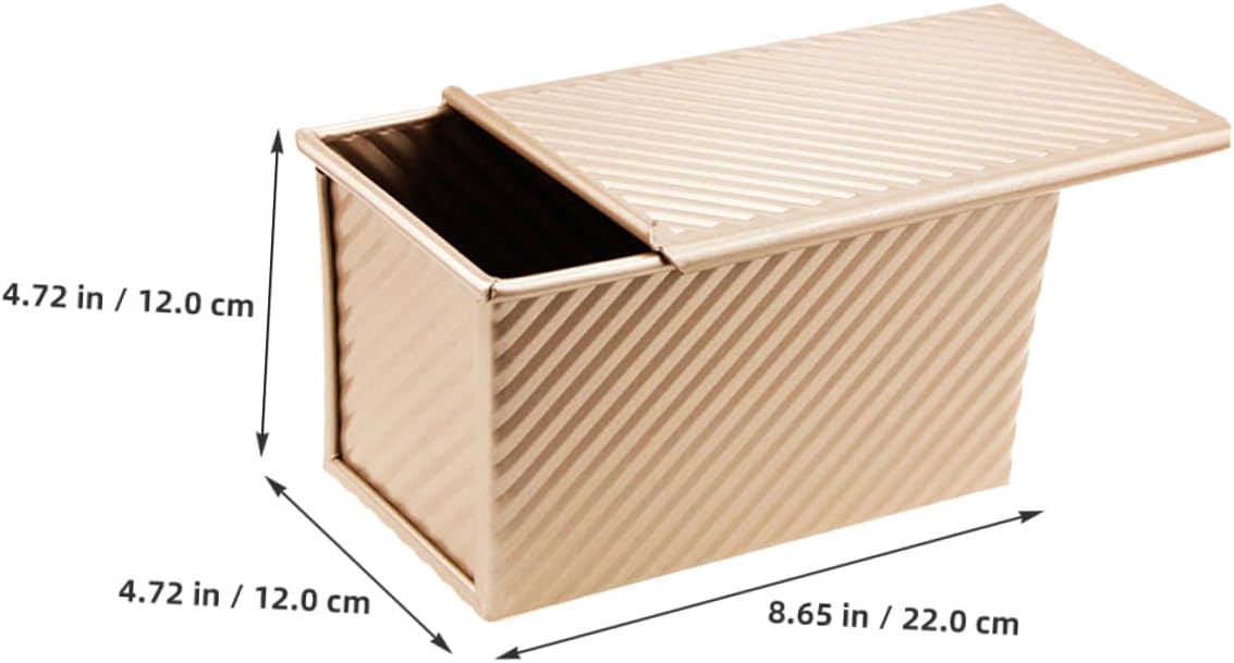 2pcs 450 Gram Nonstick Loaf Pan with Sliding Lid Bread Baking Mold for Homemade Toast Bread Pans with Cover Kitchen Bakeware