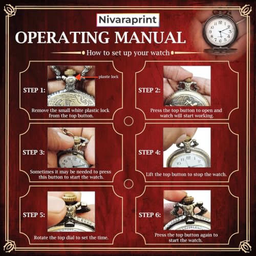 Image of Personalized Antique Analog Pocket Watch Keychain, Custom Engraved Vintage Style with Roman Numeral, Black Fob Watch for Men, Women, Groomsmen, Anniversary, Birthday Gift