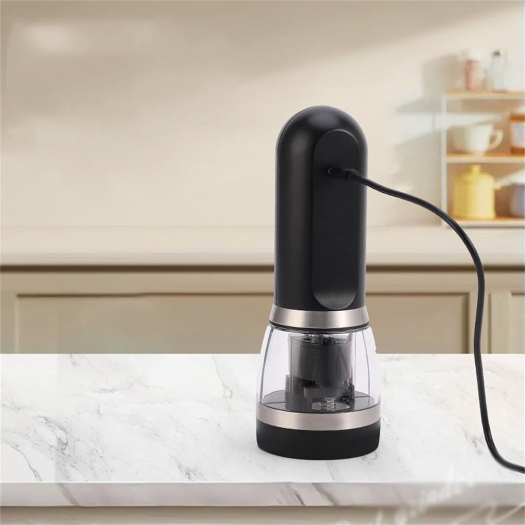 Household Multifunctional Pepper Sea Salt Pepper Powder Automatic Grinder Electric Pepper Grinder(Onecolor)