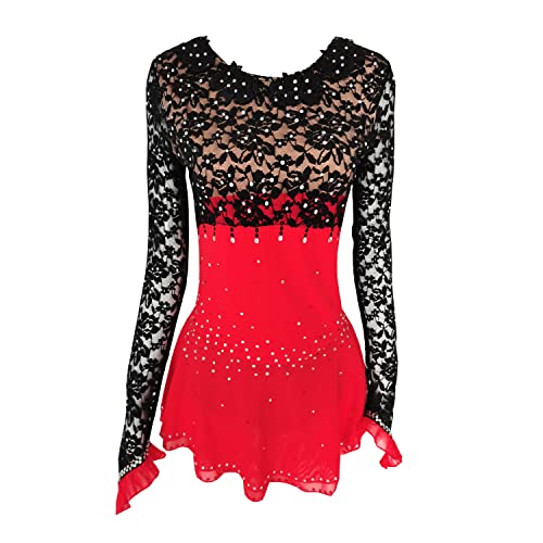 chinese dress ladies Amazon.com: JoyCan Ice Figure Skating Dress Girls Women Black and Red Lace  Long Sleeve Competition Dress : Clothing, Shoes & Jewelry