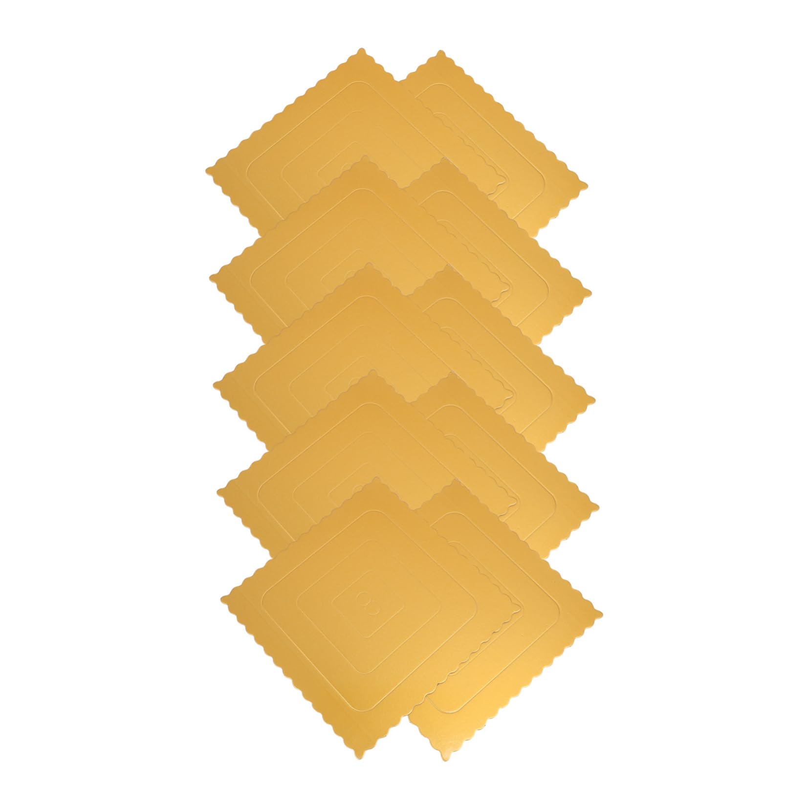 ABOOFAN 10 Plateaux à Gâteaux Carrés en Carton Doré, Support Solide pour Gâteaux, pour Présentation et Emballage, Lot de 10, Style Élégant