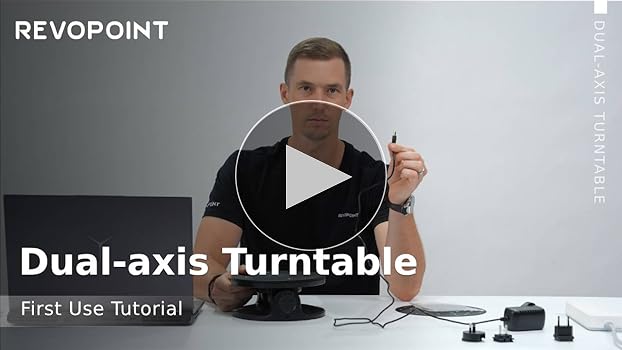Revopoint Dual Axis Turntable for Accurate 3D Scanning, Easy