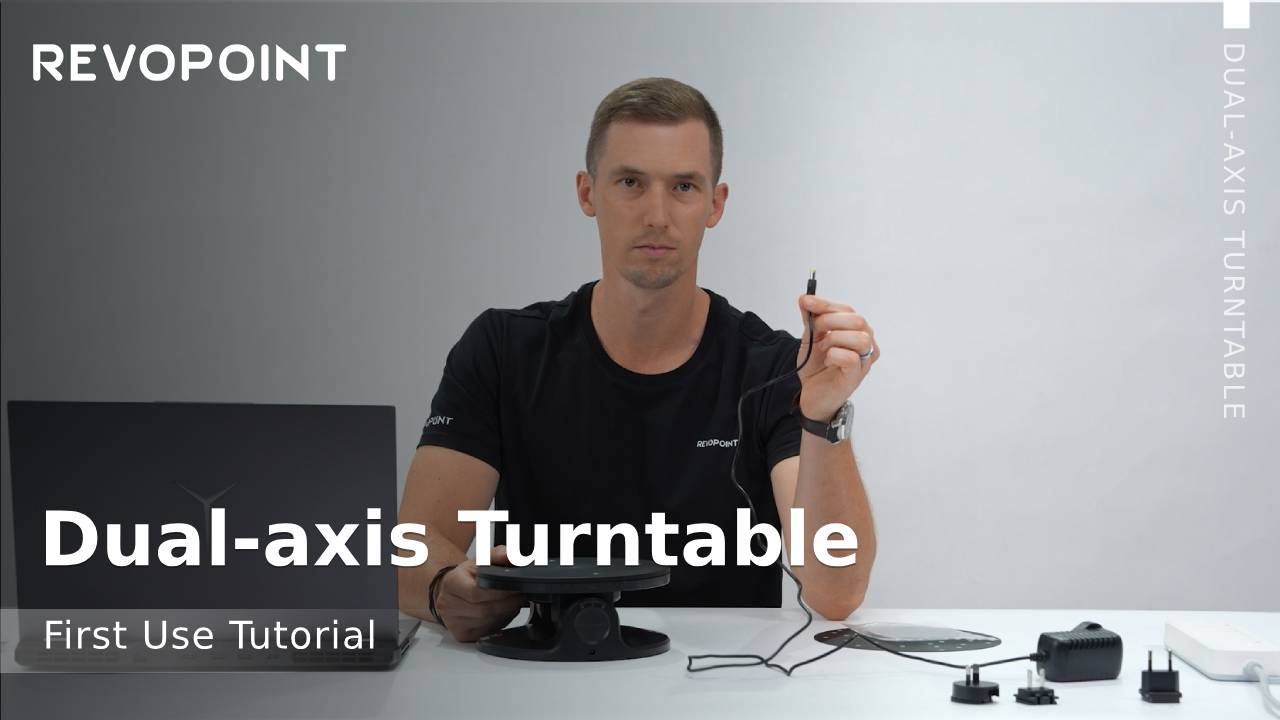 Revopoint Dual Axis Turntable for Accurate 3D Scanning, Easy