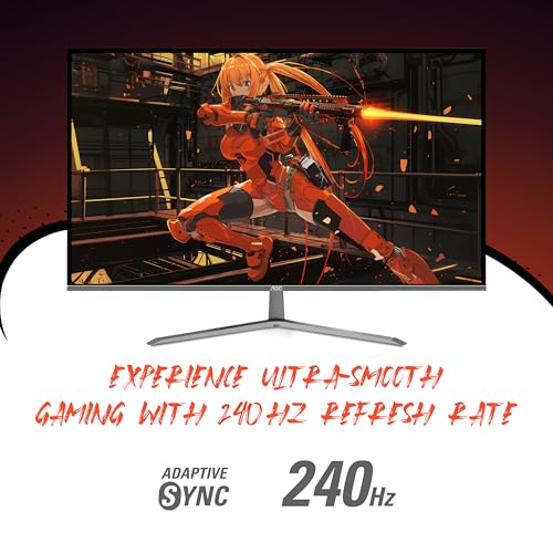 Image of AOC Q32G11ZNE 32 inch Frameless Gaming Monitor QHD 2560 x 1440, 240Hz, 0.5ms Response time, HDR Ready, Console Gaming Ready, 3-Year Zero Dead Pixel Guarantee, Black