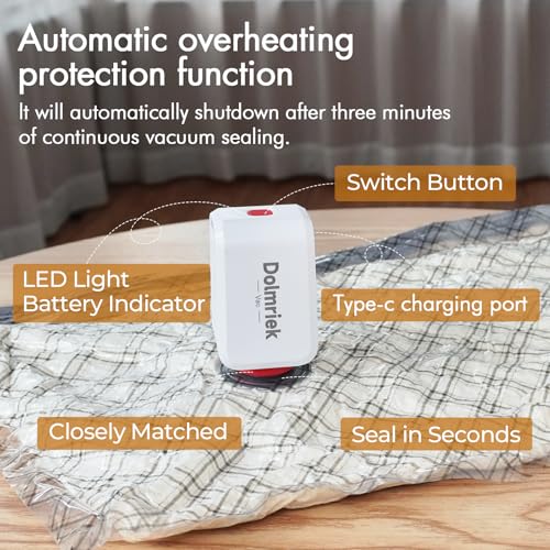 Image of 6pcs Vacuum Seal Bags for Clothing Travel, Cordless Pump, Carry-on Size Compression Packing Bags, 4000Pa Suction & 2000mAh Battery, Vacuum Storage Bags for Clothes, Luggage, Suitcase, Space Saver