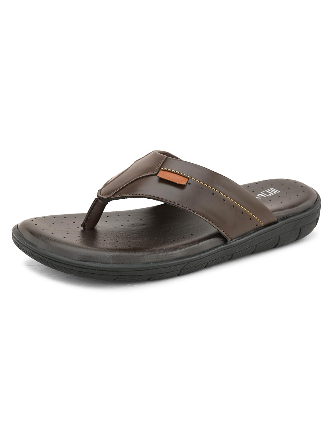 EL PASO Brown Faux Leather Casual Slippers for Men - 9 UK (B0D94MQXR1) Amazon Price History, Amazon Price Tracker