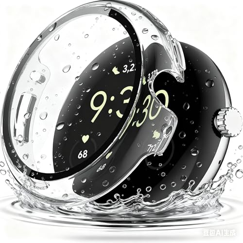 �ŐV �h���E�h�܁E�h�� �݌v Google Pixel Watch 3(41mm)/2/1 �Ή� �P�[�X �t���ی�J�o�[ �n�[�hPC�� �X�����o���p�[ �����xHD�X�N���[���ی� ��d�\�� �S�ʕی� �����^ ���ϋv �����ȒP �ϏՌ� (�N���A, 41mm)