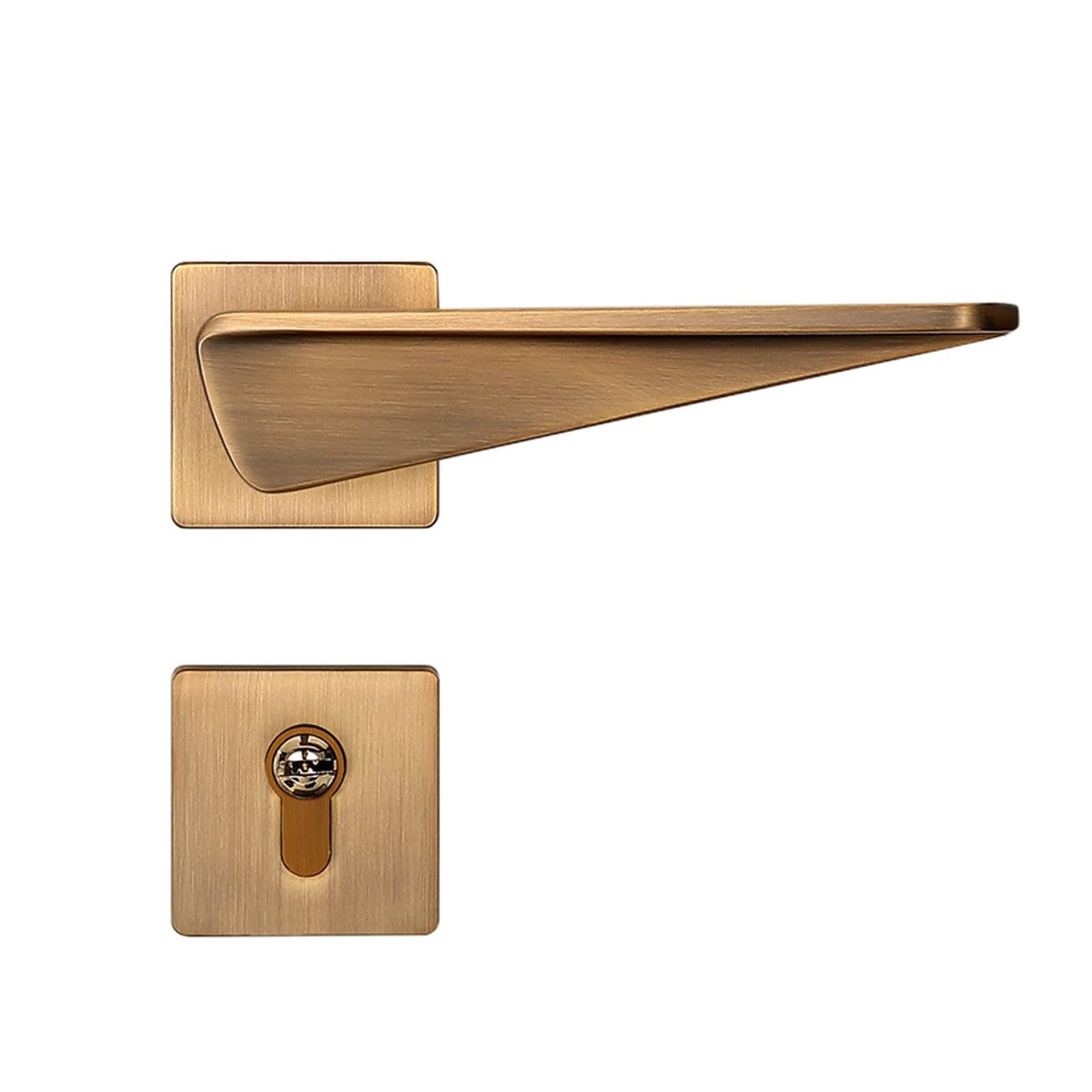 Serrure de porte en alliage de zinc 72F207 finition bronze texturé
