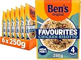 Ben's Original Favourites Microwave Rice, Risotto Chicken and Mushroom, Instant Rice for an Easy Meal, Source of Protein, Low in Saturated Fat, 6 x 250g Multipack