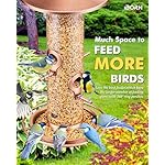 iBorn Bird Feeders for Outdoors Bird Feeder for Cardinal, 2LB Metal Bird Feeders 17cm Large Roof &Tray, 4 Feeding Ports, Brushed Copper Finishing - Image 5