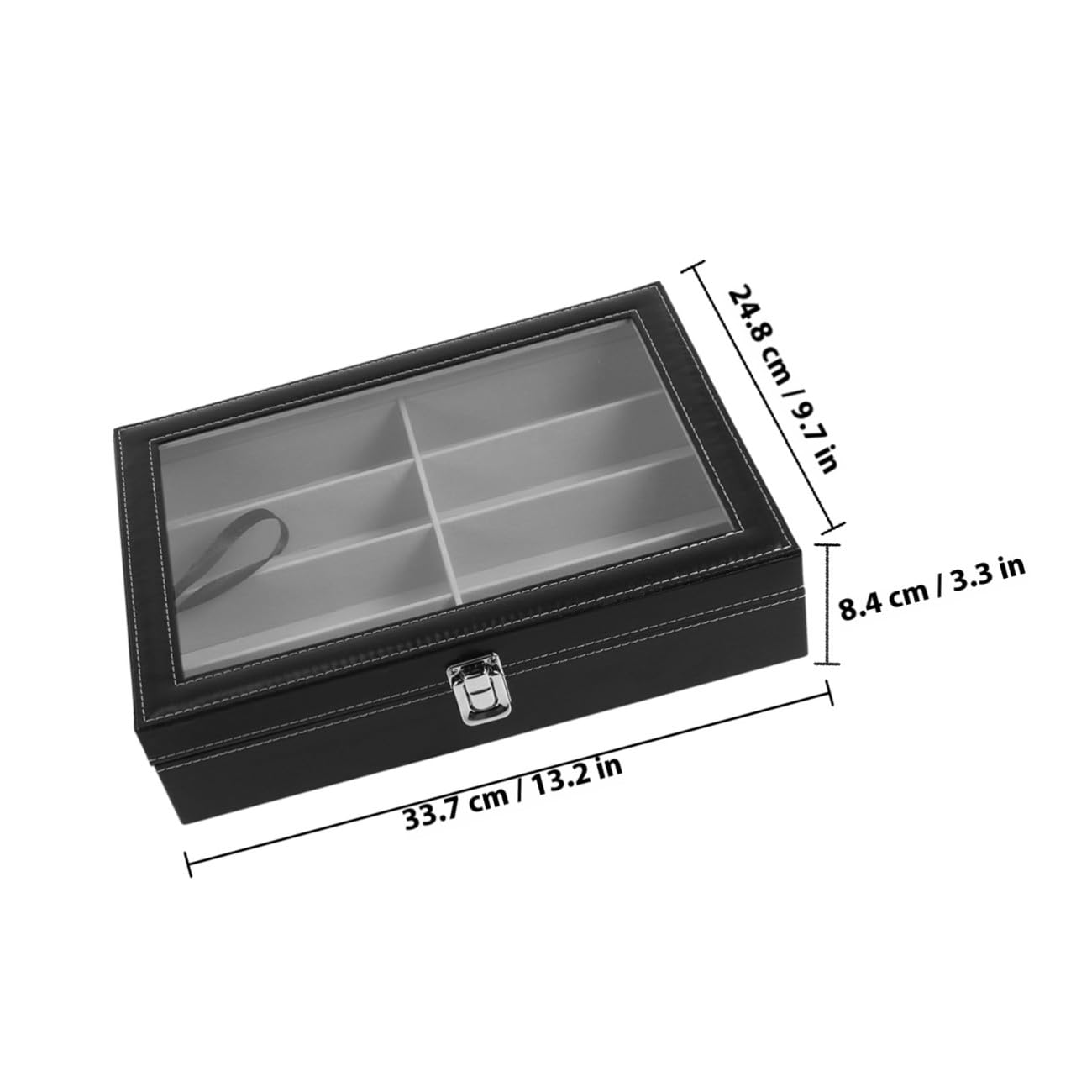 Sonnenbrillen Displayhalter mit 8 Fächern, Spiegel und Glasabdeckung