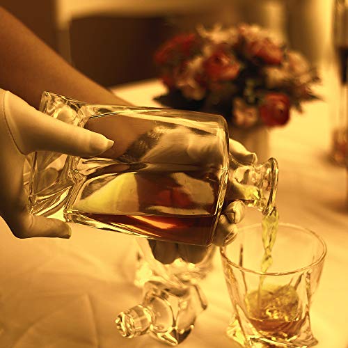 image for LUXU Whiskey Decanter,Twisted Whiskey Decanter with Stopper,Premium 25