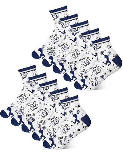 24 Pairs Ankle Cheer Socks Cheerleading Team Cheerleader Socks for Women Girls Cheer Accessories Gifts - Main Image