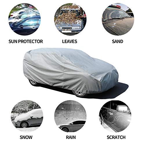 SUV Car Covers Breathable Vehicle Cover All Weather Outdoor Auto Cover UV Resistant Windproof Storm Protection Water Resistant Car Covers 240"