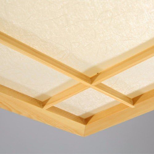 GQLB Japanse plafondlamp led massief houten lampen tatami licht, warm wit, 350mm x 350mm x 100mm, woonkamer, slaapkamer, balkon photo 2
