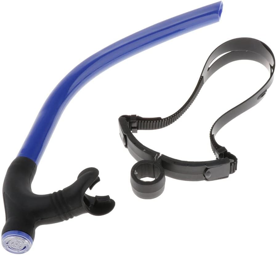 Silicone Lap Swimming Snorkel Pool Wet Breathing Tube Swim Gear with Head Strap