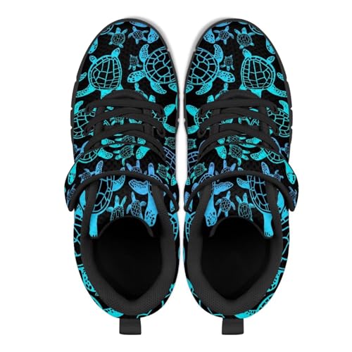 Boys Girls Fashion Sneaker,Children Anti-Skid Single Buckle Running Shoes Wear Resistant Black Sole Casual Sneaker2