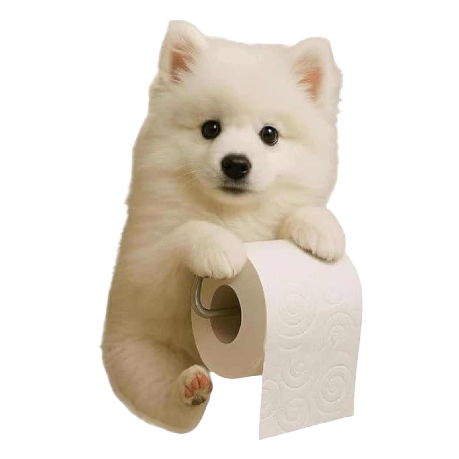Portarrollos De Papel con Perro Estante De Pared Almacenamiento Y