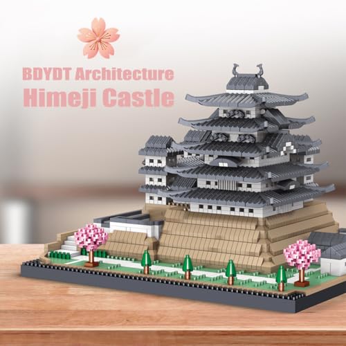Architecture Himeji Castle Micro Building Blocks Set (3037PCS) Build and Display This Famous Japanese Buildings Model- Fun Gift for Kid and Adult