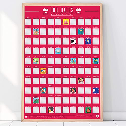 Poster à gratter 100 Dates couples tableau idées rendez-vous amoureux - 2
