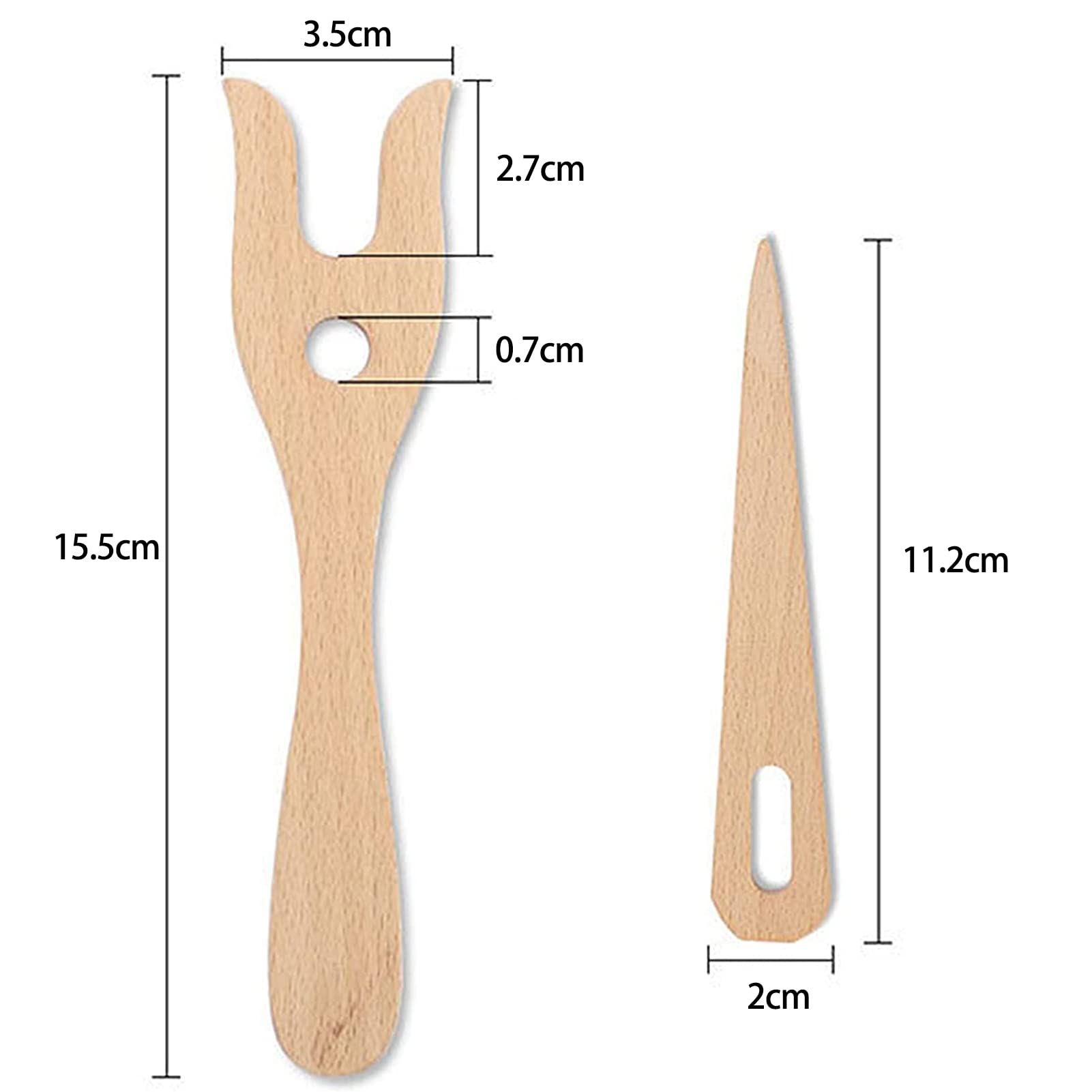 Fourchette à Tricoter, Fourchette à Tricoter En Bois Et Grande Aiguille à Oeillets DIY Tissage Outils Pour Bracelet Bracelet Tressé Outils