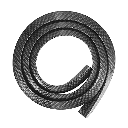 X Autohaux 4Pcs 2.3 X 150Cm Auto Wheel Mudguard Eyebrow Strip Extension Wheel Trim Protector Decoration Carbon Fiber Pattern #TOP5