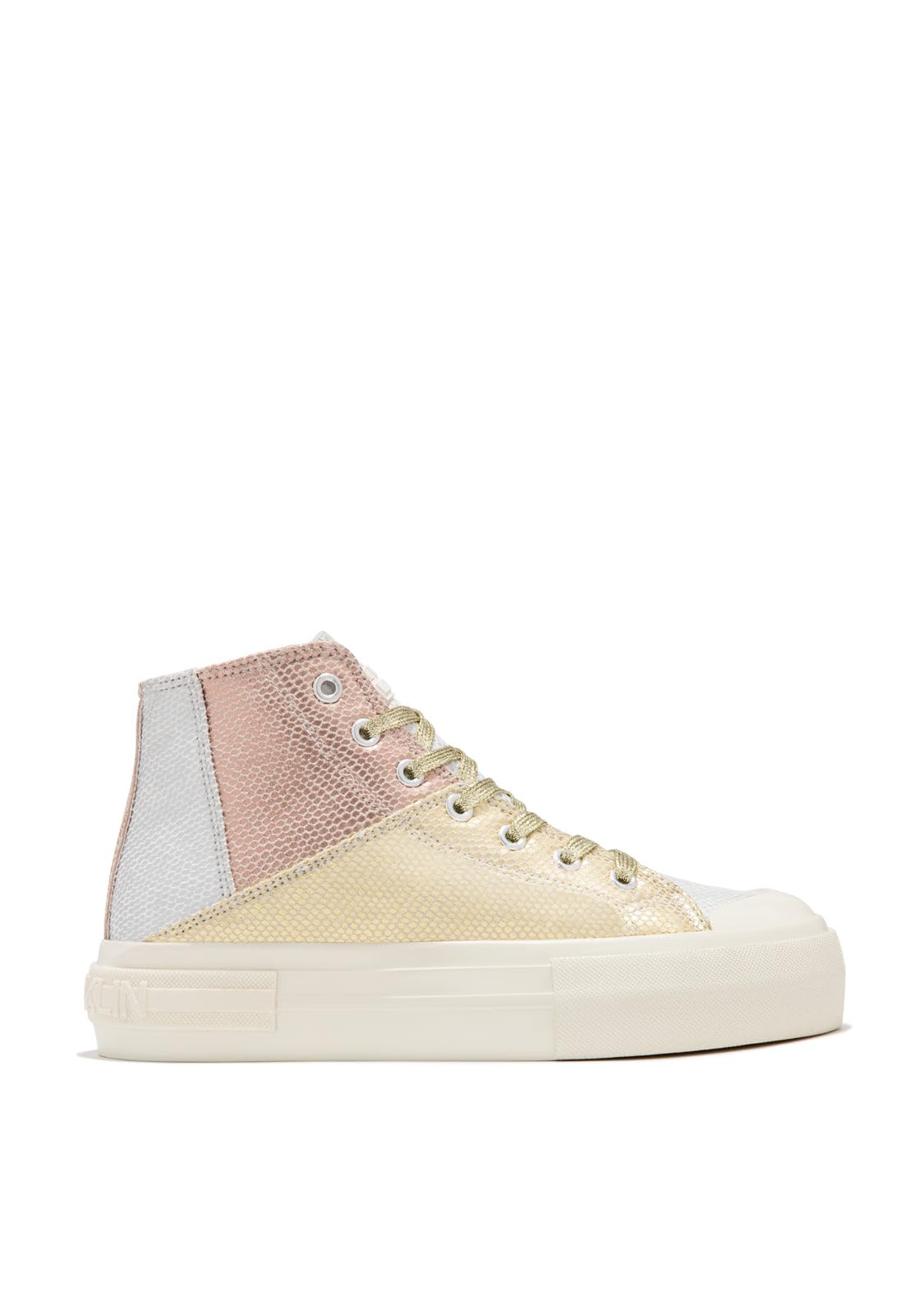 D.​Franklin Zapatillas Altas Mujer One Way Patchwork High Oro - Zapatillas de Vestir para Mujer - Moda Casual - Talla (37) - Modelo One-​Way