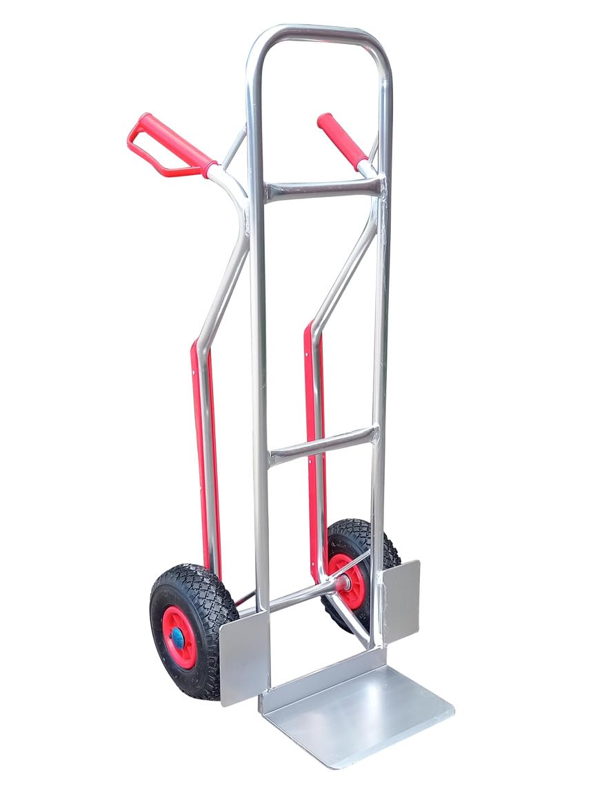 Bristol Tool Company HT1878 Dual Handled Aluminium Sack Truck | Heavy Duty 150kg Capacity, Lightweight Design with Pneumatic Wheels and Stair Skids | Ideal Hand Truck for Smooth and Rough Terrains