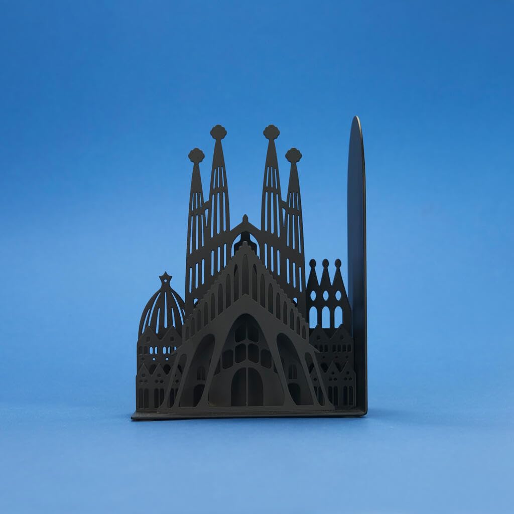 Balvi Sujetalibros Barcelona Color Negro Resistente y Antideslizante Metal