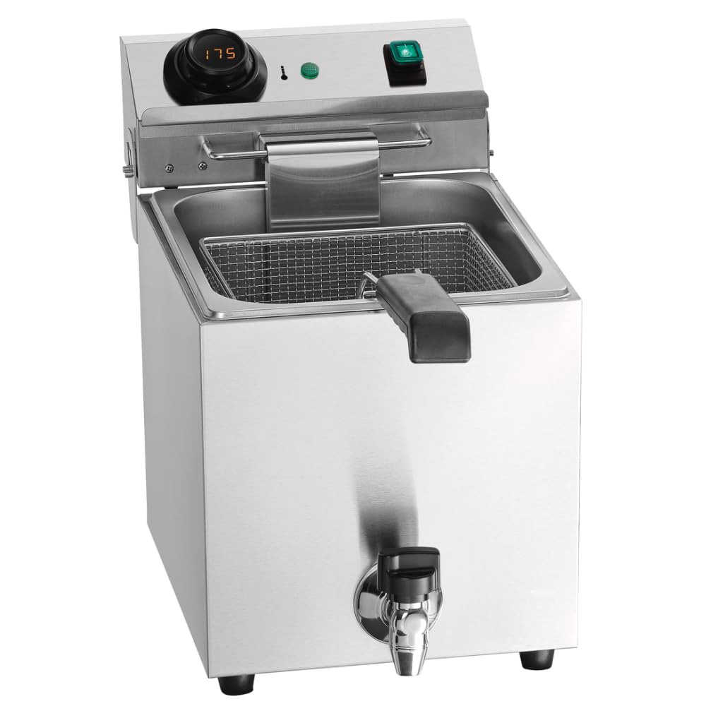 MBH Friggitrice professionale da 9 litri Friggitrice elettrica con controllo digitale per alberghiera.