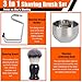 VALENTISE Shaving Brush, 3 In 1 Shaving Brush Set Includes Stainless Steel Shaving Stand and Bowl, Synthetic Badger Hair Shave Brush for Men's Shave Gift