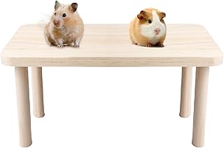 Hamster Platform, Platform for Hamsters, 25 x 12 x 14 cm Hamster Accessories, Hamster Platform, Hamster Play Pedestal, Wooden Hamster Toy, Platform Board for Hamster Cage product image
