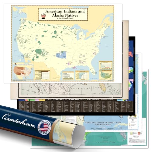 Quarterhouse 5 Poster Native American Maps Classroom Set