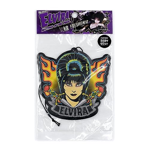 Image of kreepsville 666 Hanging Horror Car Air Freshener Spooky Scent (Elvira Tattoo Flames)